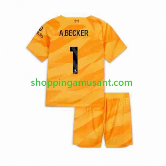 Maillot de Foot Liverpool A.Becker 1 Gardien Enfant Neutre 2023-2024 Manche Courte