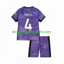 Maillot de Foot Liverpool Virgil van Dijk 4 Enfant Neutre 2023-2024 Manche Courte