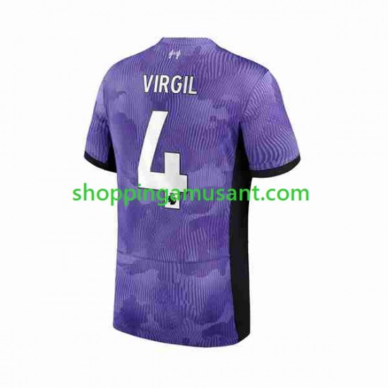 Maillot de Foot Liverpool Virgil van Dijk 4 Homme Neutre 2023-2024 Manche Courte