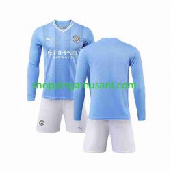 Maillot de Foot Manchester City Enfant Domicile 2023-2024 Manche Longue