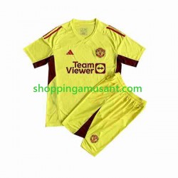 Maillot de Foot Manchester United Gardien Enfant Extérieur 2023-2024 Manche Courte