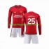 Maillot de Foot Manchester United Sancho 25 Enfant Domicile 2023-2024 Manche Longue