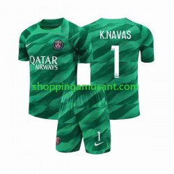 Maillot de Foot Paris Saint-Germain K.NAVAS 1 Gardien Enfant Domicile 2023-2024 Manche Courte