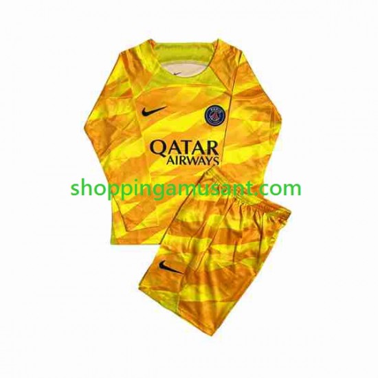 Maillot de Foot Paris Saint-Germain Gardien Enfant Extérieur 2023-2024 Manche Longue
