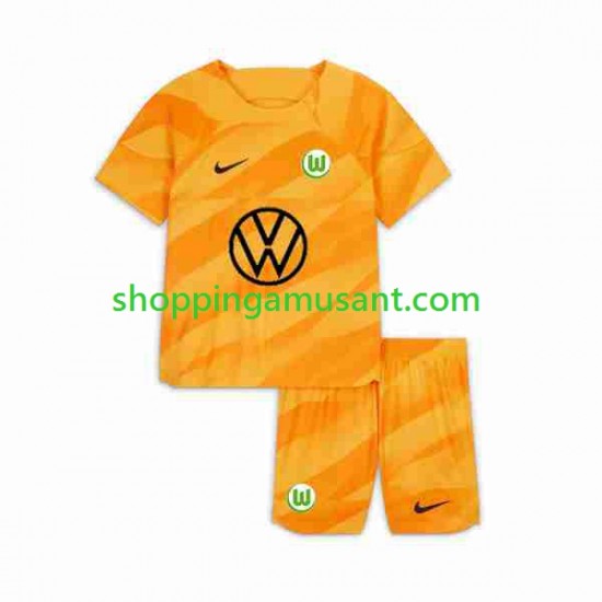 Maillot de Foot VfL Wolfsburg Gardien Enfant Domicile 2023-2024 Manche Courte