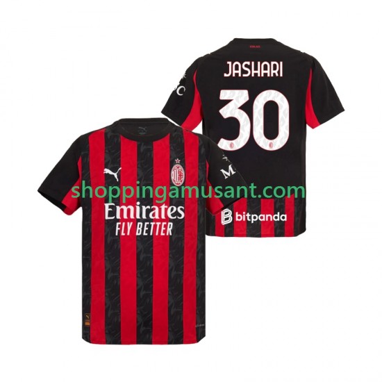 Maillot de Foot AC Milan Ardon Jashari 30 Homme Domicile 2025-2026 Manche Courte