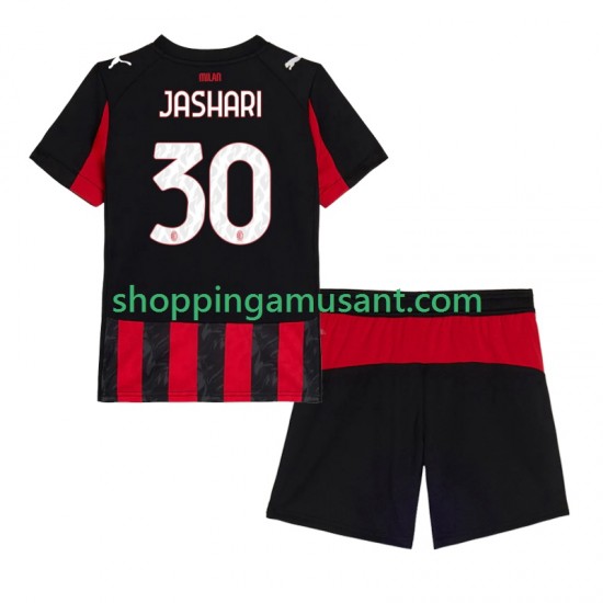 Maillot de Foot AC Milan Ardon Jashari 30 Enfant Domicile 2025-2026 Manche Courte