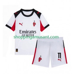 Maillot de Foot AC Milan Christian Pulisic 11 Enfant Extérieur 2025-2026 Manche Courte