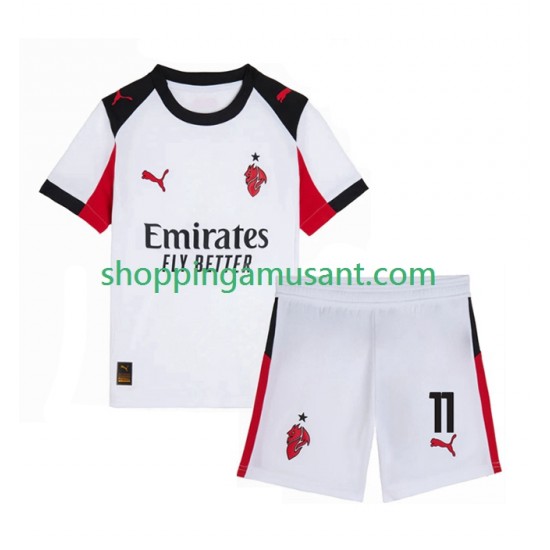 Maillot de Foot AC Milan Christian Pulisic 11 Enfant Extérieur 2025-2026 Manche Courte