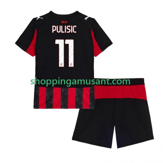 Maillot de Foot AC Milan Christian Pulisic 11 Enfant Domicile 2025-2026 Manche Courte