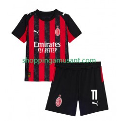 Maillot de Foot AC Milan Christian Pulisic 11 Enfant Domicile 2025-2026 Manche Courte