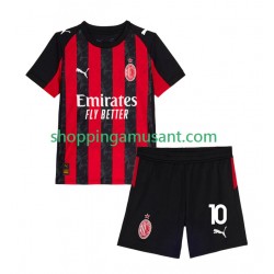 Maillot de Foot AC Milan Rafael Leao 10 Enfant Domicile 2025-2026 Manche Courte