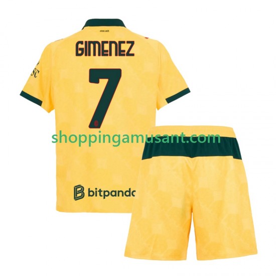 Maillot de Foot AC Milan Santiago Gimenez 7 Enfant Neutre 2025-2026 Manche Courte