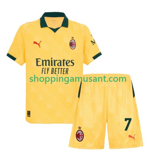Maillot de Foot AC Milan Santiago Gimenez 7 Enfant Neutre 2025-2026 Manche Courte