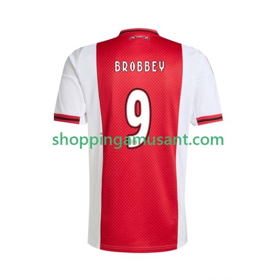 Maillot de Foot Ajax Amsterdam Brian Brobbey 9 Homme Domicile 2025-2026 Manche Courte