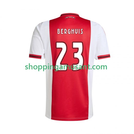 Maillot de Foot Ajax Amsterdam Steven Berghuis 23 Homme Domicile 2025-2026 Manche Courte