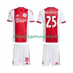 Maillot de Foot Ajax Amsterdam Wout Weghorst 25 Enfant Domicile 2025-2026 Manche Courte