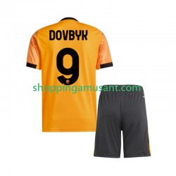Maillot de Foot AS Rome Artem Dovbyk 9 Enfant Extérieur 2025-2026 Manche Courte