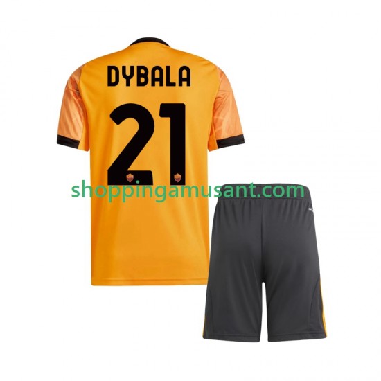 Maillot de Foot AS Rome Dybala 21 Enfant Extérieur 2025-2026 Manche Courte