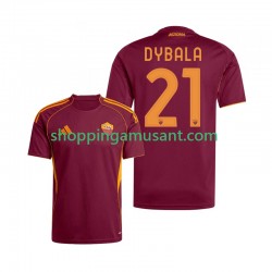 Maillot de Foot AS Rome Dybala 21 Homme Domicile 2025-2026 Manche Courte