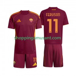 Maillot de Foot AS Rome Evan Ferguson 11 Enfant Domicile 2025-2026 Manche Courte