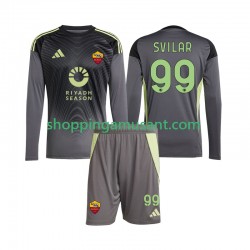 Maillot de Foot AS Rome Mile Svilar 99 Gardien Enfant Domicile 2025-2026 Manche Longue