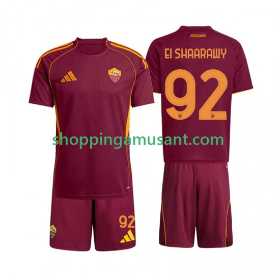 Maillot de Foot AS Rome Stephan El Shaarawy 92 Enfant Domicile 2025-2026 Manche Courte