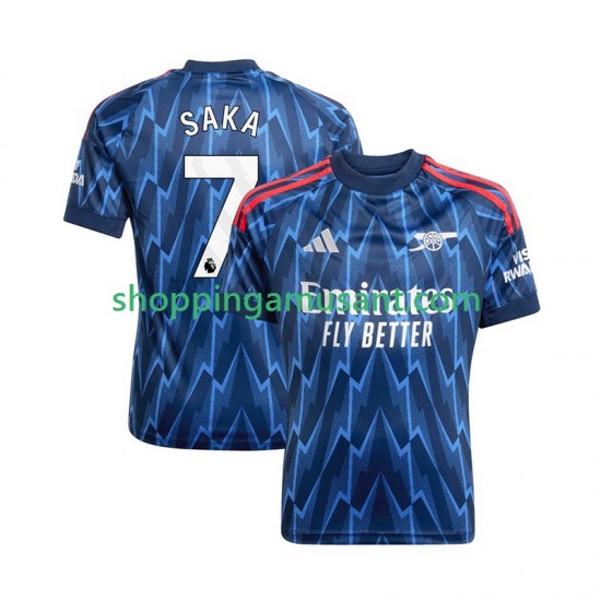 Maillot de Foot Arsenal Bukayo Saka 7 Homme Extérieur 2025-2026 Manche Courte