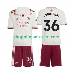 Maillot de Foot Arsenal Martin Zubimendi 36 Enfant Neutre 2025-2026 Manche Courte