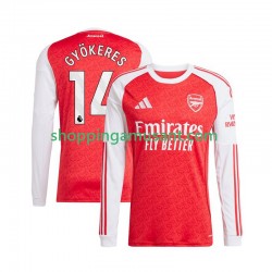 Maillot de Foot Arsenal Viktor Gyokeres 14 Homme Domicile 2025-2026 Manche Longue