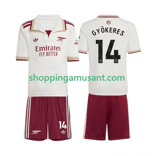 Maillot de Foot Arsenal Viktor Gyokeres 14 Enfant Neutre 2025-2026 Manche Courte