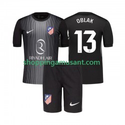 Maillot de Foot Atlético Madrid Jan Oblak 13 Gardien Enfant Extérieur 2025-2026 Manche Courte