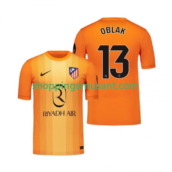 Maillot de Foot Atlético Madrid Jan Oblak 13 Gardien Homme Neutre 2025-2026 Manche Courte