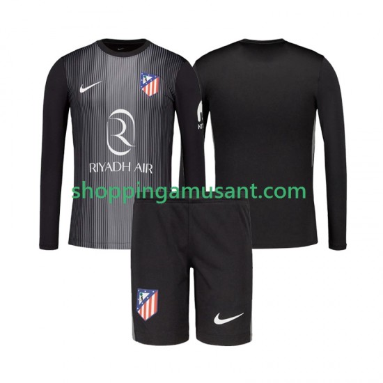 Maillot de Foot Atlético Madrid Gardien Enfant Extérieur 2025-2026 Manche Longue