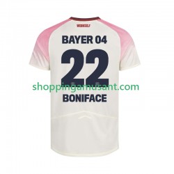 Maillot de Foot Bayer 04 Leverkusen Victor Boniface 22 Homme Extérieur 2025-2026 Manche Courte