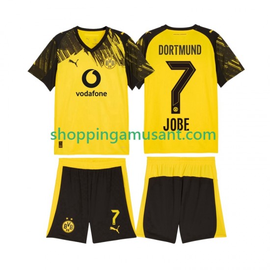 Maillot de Foot Borussia Dortmund Jobe Bellingham 7 Enfant Domicile 2025-2026 Manche Courte