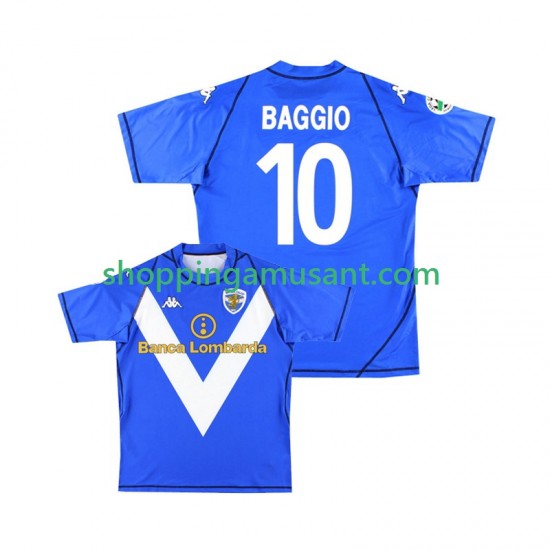 Maillot de Foot Brescia Calcio Baggio 10 2003 Rétro Homme Domicile 2004 Manche Courte