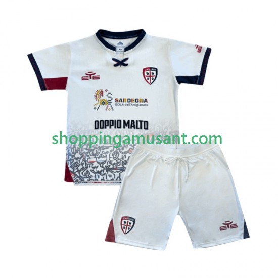 Maillot de Foot Cagliari Enfant Extérieur 2025-2026 Manche Courte
