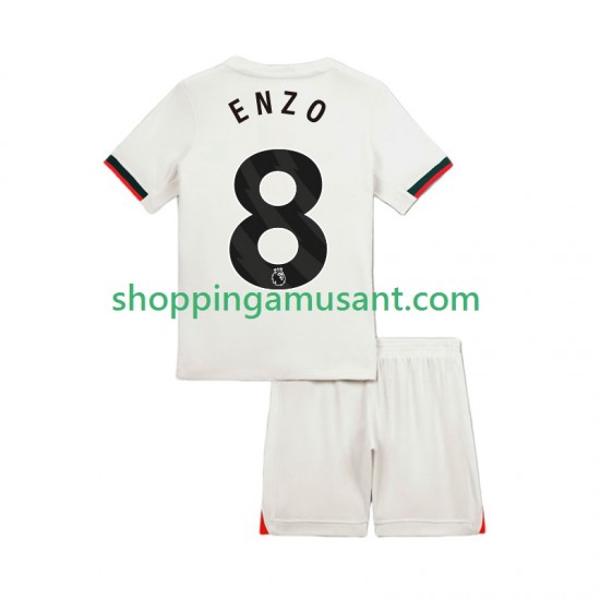 Maillot de Foot Chelsea Enzo Fernandez 8 Enfant Extérieur 2025-2026 Manche Courte