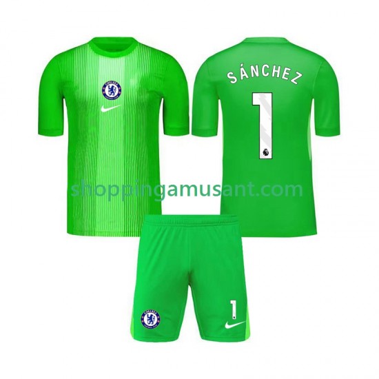Maillot de Foot Chelsea Robert Sanchez 1 Gardien Enfant Extérieur 2025-2026 Manche Courte