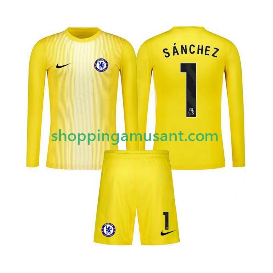 Maillot de Foot Chelsea Robert Sanchez 1 Gardien Enfant Neutre 2025-2026 Manche Longue
