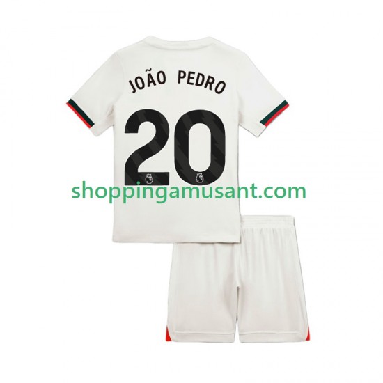 Maillot de Foot Chelsea Joao Pedro 20 Enfant Extérieur 2025-2026 Manche Courte