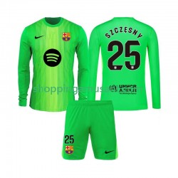 Maillot de Foot FC Barcelone Szczesny 25 Gardien Enfant Domicile 2025-2026 Manche Longue