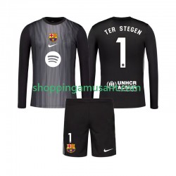 Maillot de Foot FC Barcelone Ter Stegen 1 Gardien Enfant Neutre 2025-2026 Manche Longue
