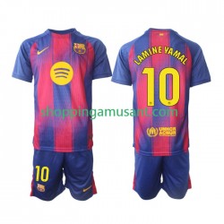 Maillot de Foot FC Barcelone Lamine Yamal 10 Enfant Domicile 2025-2026 Manche Courte