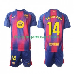 Maillot de Foot FC Barcelone Marcus Rashford 14 Enfant Domicile 2025-2026 Manche Courte