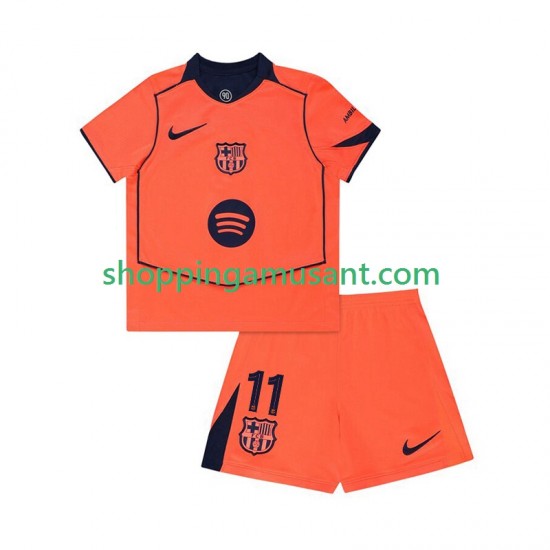 Maillot de Foot FC Barcelone Raphinha 11 UCL Enfant Neutre Manche Courte