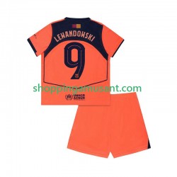 Maillot de Foot FC Barcelone Robert Lewandowski 9 UCL Enfant Neutre 2025-2026 Manche Courte