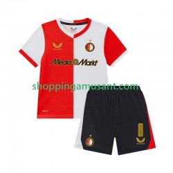 Maillot de Foot Feyenoord Rotterdam Quinten Timber 8 Enfant Domicile 2025-2026 Manche Courte