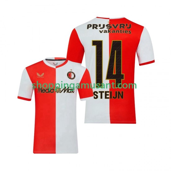 Maillot de Foot Feyenoord Rotterdam Sem Steijn 14 Homme Domicile 2025-2026 Manche Courte